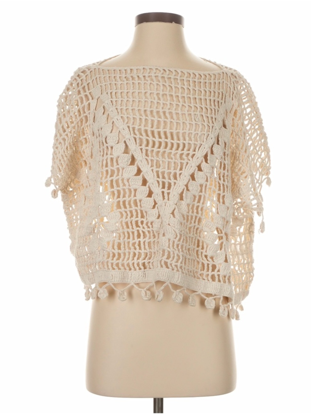 MES DEMOISELLES PARIS 100% Cotton Crocheted Wolf Top Size 0 VGUC